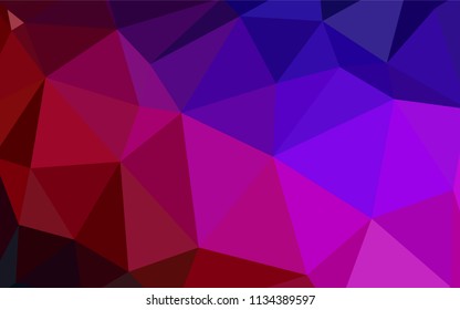 Dark Blue, Red vector shining triangular layout. Elegant bright polygonal illustration with gradient. A new texture for your web site.