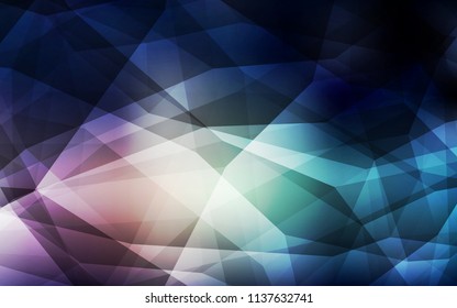 Dark Blue, Red vector shining triangular backdrop. Glitter abstract illustration with an elegant triangles. A completely new design for your leaflet.