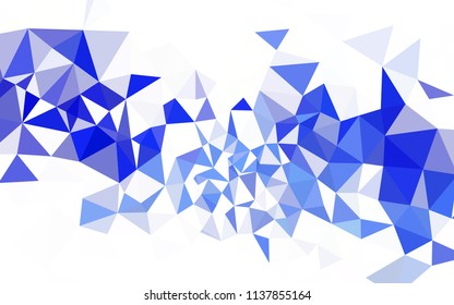 Dark Blue, Red vector shining triangular backdrop. Creative illustration in halftone style with triangles. Best triangular design for your business.