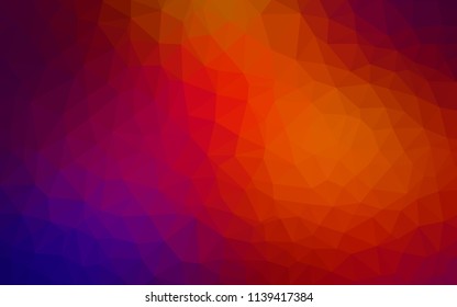 Dark Blue, Red vector shining triangular backdrop. Creative illustration in halftone style with triangles. A completely new design for your leaflet.