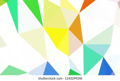 Dark Blue, Red vector shining triangular backdrop. Triangular geometric sample with gradient.  Best triangular design for your business.