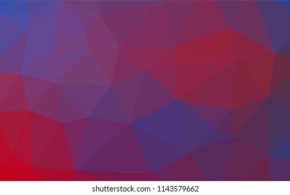 Dark Blue, Red vector shining hexagonal template. Creative geometric illustration in Origami style with gradient. Brand new style for your business design.