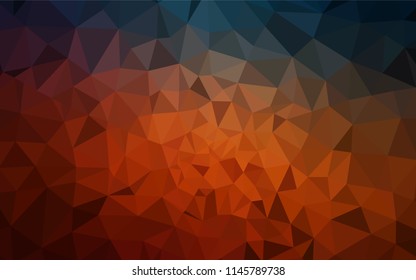 Dark Blue, Red vector shining triangular backdrop. Shining colorful illustration with triangles. Brand new style for your business design.