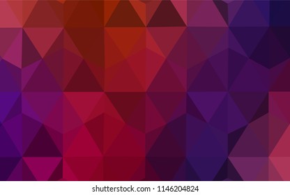 Dark Blue, Red vector shining triangular cover. Colorful abstract illustration with triangles. A new texture for your web site.
