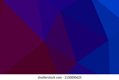 Dark Blue, Red vector shining triangular backdrop. Glitter abstract illustration with an elegant triangles. Pattern for a brand book's backdrop.