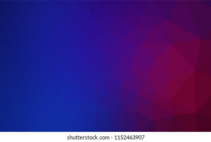 Dark Blue, Red vector shining hexagonal pattern. Geometric illustration in Origami style with gradient.  A completely new design for your business.