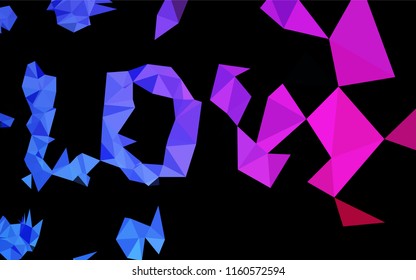 Dark Blue, Red vector shining hexagonal pattern. Shining colored illustration in a Brand new style. Triangular pattern for your business design.