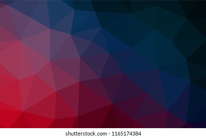 Dark Blue, Red vector shining hexagonal pattern. Colorful abstract illustration with gradient. A completely new design for your business.