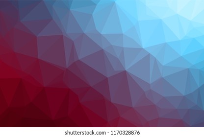 Dark Blue, Red vector shining hexagonal pattern. Brand new colored illustration in blurry style with gradient. A completely new design for your business.