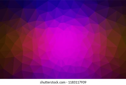 Dark Blue, Red vector shining triangular layout. Shining polygonal illustration, which consist of triangles. A completely new design for your leaflet.