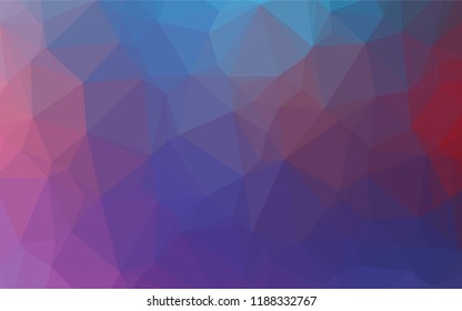 Dark Blue, Red vector shining hexagonal pattern. Shining colored illustration in a Brand new style. A new texture for your design.