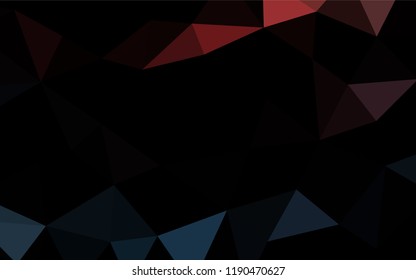Dark Blue, Red vector shining hexagonal template. Geometric illustration in Origami style with gradient.  The elegant pattern can be used as part of a brand book.