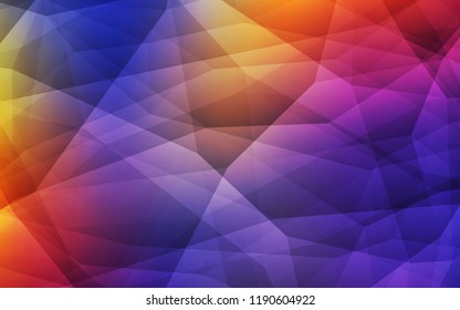 Dark Blue, Red vector shining triangular cover. Elegant bright polygonal illustration with gradient. Brand new style for your business design.