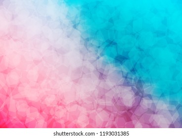 Dark Blue, Red vector shining hexagonal background. hexagonal geometric sample with gradient.  hexagonal pattern for your business design.