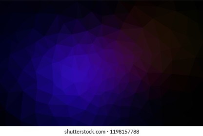 Dark Blue, Red vector shining triangular layout. Colorful illustration in abstract style with triangles. A completely new design for your leaflet.