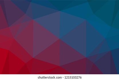 Dark Blue, Red vector shining hexagonal background. A completely new color illustration in a vague style. The polygonal design can be used for your web site.