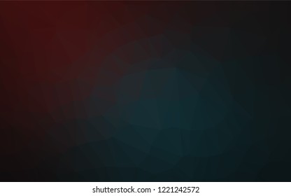 Dark Blue, Red vector shining hexagonal background. Colorful abstract illustration with gradient. The polygonal design can be used for your web site.