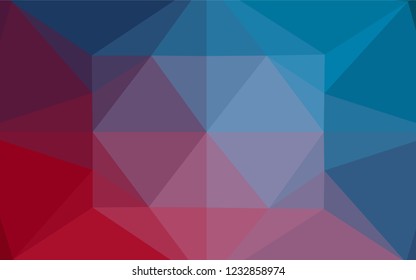Dark Blue, Red vector shining hexagonal template. Colorful illustration in abstract style with gradient. A completely new design for your business.