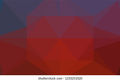 Dark Blue, Red vector shining hexagonal pattern. Glitter abstract illustration with an elegant design. A completely new design for your business.