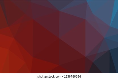 Dark Blue, Red vector shining hexagonal template. Glitter abstract illustration with an elegant design. A completely new design for your business.