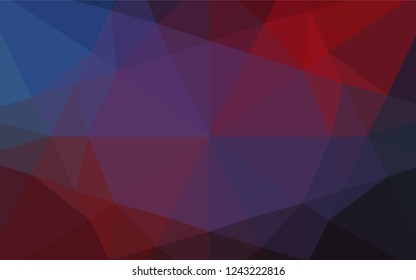 Dark Blue, Red vector shining hexagonal template. Shining colored illustration in a Brand new style. A new texture for your design.