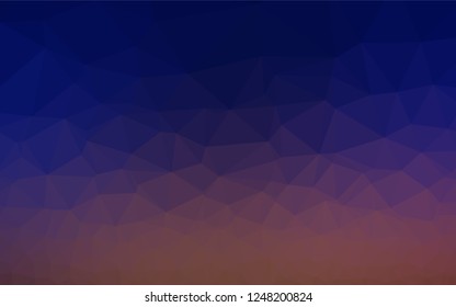 Dark Blue, Red vector shining hexagonal background. An elegant bright illustration with gradient. The best triangular design for your business.