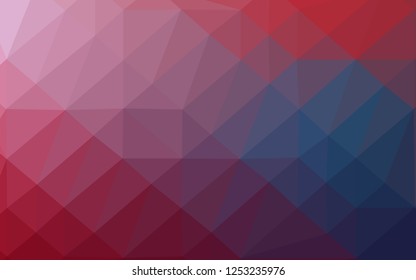 Dark Blue, Red vector shining triangular pattern. Brand new colorful illustration in with gradient. Triangular pattern for your business design.