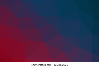 Dark Blue, Red vector shining hexagonal pattern. A sample with polygonal shapes. A completely new template for your business design.