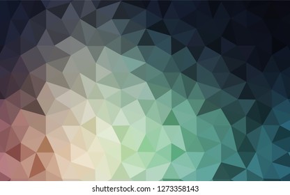 Dark Blue, Red vector shining triangular cover. Shining colorful illustration with triangles. Best triangular design for your business.