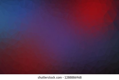 Dark Blue, Red vector shining triangular background. A completely new color illustration in a vague style. Template for your brand book.