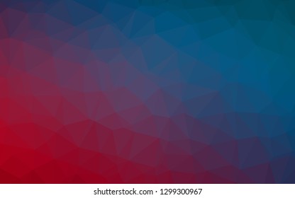 Dark Blue, Red vector shining triangular background. An elegant bright illustration with gradient. Completely new design for your business.