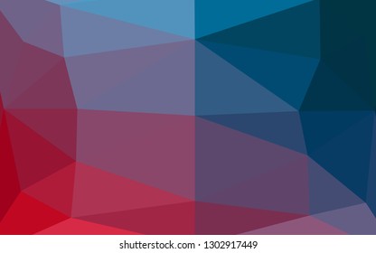 Dark Blue, Red vector shining triangular pattern. A sample with polygonal shapes. Brand new design for your business.