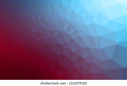 Dark Blue, Red vector shining triangular pattern. A vague abstract illustration with gradient. Polygonal design for your web site.