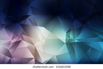 Dark Blue, Red vector shining triangular layout. Shining colorful illustration with triangles. Completely new template for your banner.