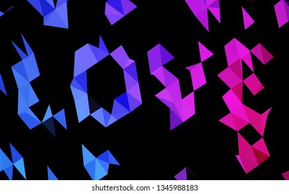 Dark Blue, Red vector shining triangular template. Brand new colorful illustration in with gradient. The best triangular design for your business.