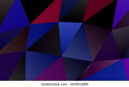 Dark Blue, Red vector shining triangular template. Shining colored illustration in a Brand new style. Completely new template for your business design.