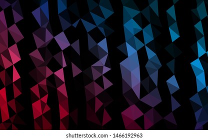 Dark Blue, Red vector shining triangular template. Colorful abstract illustration with gradient. Elegant pattern for a brand book.
