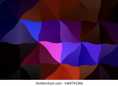 Dark Blue, Red vector shining triangular backdrop. Creative geometric illustration in Origami style with gradient. Completely new template for your banner.