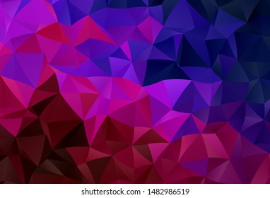 Dark Blue, Red vector shining triangular backdrop. Shining colorful illustration with triangles. Brand new design for your business.