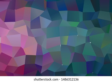 Dark Blue, Red vector shining triangular background. Shining polygonal illustration, which consist of triangles. Brand new style for your business design.