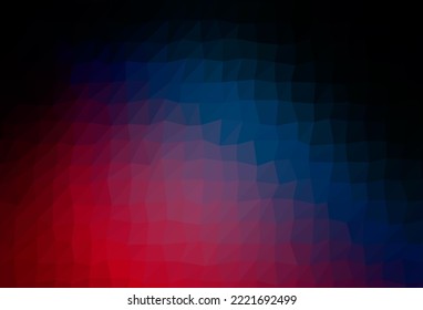 Dunkelblau, roter Vektorschimmer, dreieckige Vorlage. Dreieckige geometrische Probe mit Farbverlauf.  Neues Design für Ihr Unternehmen.