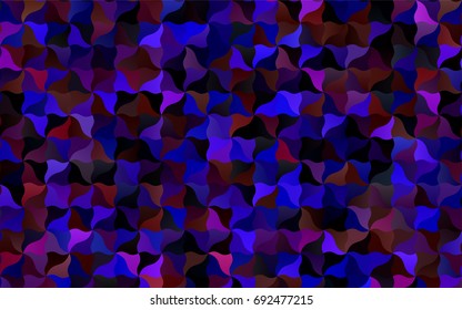 Dark Blue, Red vector shining cranked pattern. Creative geometric illustration in Origami style with gradient. The textured pattern can be used for background.