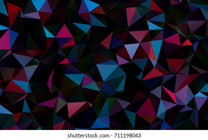Dark Blue, Red vector shining triangular background. Brand-new colored illustration in blurry style with gradient. The template can be used as a background for cell phones.