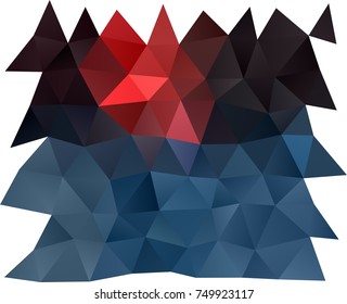 Dark Blue, Red vector shining triangular background. Colorful abstract illustration with gradient. A new texture for your design.
