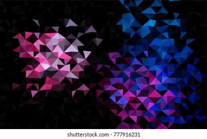 Dark Blue, Red vector shining triangular pattern. Glitter abstract illustration with an elegant design. The polygonal design can be used for your web site.