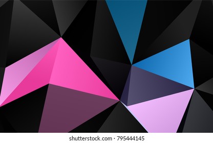 Dark Blue, Red vector shining triangular pattern. An elegant bright illustration with gradient. The polygonal design can be used for your web site.