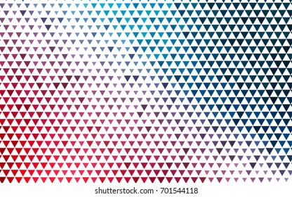 Dark Blue, Red vector of small triangles on white background. Illustration of abstract texture of triangles. Pattern design for banner, poster, cover.