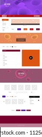 Dark Blue, Red vector style guide with bent lines. Shining curly illustration in marble style with gradient. Modern template for your landing page.