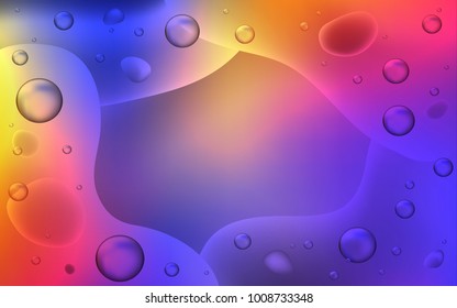 Dark Blue, Red vector template with lines, ovals. A sample with blurred bubble shapes. A completely new template for your business design.
