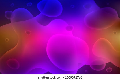 Dark Blue, Red vector template with lava shapes. A sample with blurred bubble shapes. A completely new template for your business design.
